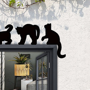 Cat-themed <b>decorative</b> door frame <b>wall</b> stickers, switch stickers, bedroom <b>wall</b> <b>decorations</b>, Halloween party <b>decorations</b>, props. - Product Image 3