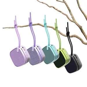促销个性化小型迷你塑料方形礼品手机防水紫色音箱中国制造