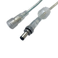 Connecteur de câble d'alimentation étanche transparent DC Header 5521 mâle-femelle pour rallonges et câbles de connexion