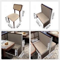 Chaise en bois massif tressée - Écologique et durable - Ensemble table et chaises de restaurant - Style occidental tendance pour cafés et hôtels