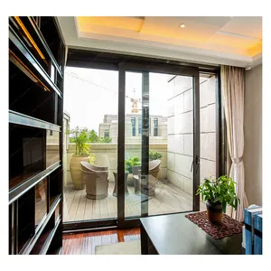 Hotel balcone patio grande vista versione telaio in alluminio ascensore e porta scorrevole rivestimento in polvere porte in vetro