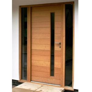 Puertas de Madera y Forja Ovaladas con Vitral de Caoba para Hoja Doble Exterior - Product Image 6