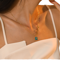 Quantum Tessera 14K Fractal Grid Vortex Collier chaîne orbitale émaillée pour femme avec pendentif épais en émail noir