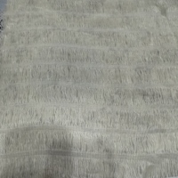 Tela de poliéster 100% ligera y transpirable con textura ondulada de 57/58 pulgadas con rayas de Lurex para prendas de ventana, suministro a granel