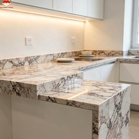 Losas Grandes de Calacatta Viola a Medida con Superficie Pulida para Isla de Cocina, Mesa de Comedor, Baño, Encimeras de Lavabo Modernas