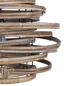 Combina la tejeduría de ratán natural y una estructura metálica robusta, creando una obra maestra artística moderna ideal para realzar el espacio. - Product Image 5