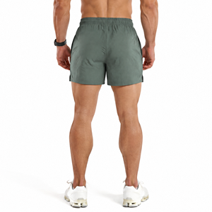 Pantalon de sport décontracté pour homme, mi-long, uni, avec cordon de serrage, séchage rapide, respirant, anti-plis, en tissu de laine, motif personnalisé, pour la gym, le fitness et la course à pied - Product Image 3