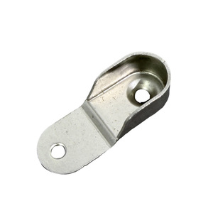 U-Shaped Garment Support Zinc Alloy 2-Hole Flange Wall Mount <b>Wardrobe</b> <b>Hardware</b> - Product Image 3