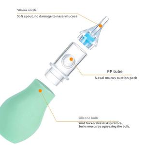 Limpiador de succión de Nariz de bebé Clip de Nariz de silicona Anti-reflujo Kit de limpieza de tapón <span class=keywords><strong>nasal</strong></span> presionado a mano - Product Image 2