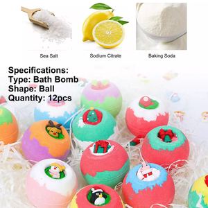 Coffret Cadeau de Bombes de Bain 12 Pièces, Huiles Essentielles Artisanales, Hydratation des Peaux Sèches, Cadeaux pour Enfants, Épouse, Petite Amie - Product Image 4