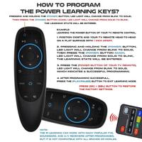 Air Mouse G10S G10BTS G10Spro G10pro BTS 2,4G Teclado inalámbrico Gyro Control remoto por voz para Android TV Box Código de aprendizaje