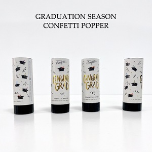 Mini Canon à Confettis Noir et Or de 11 cm pour Événements de Remise des Diplômes - Vente en Gros - Product Image 1