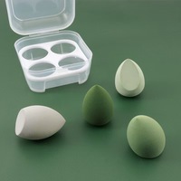 Éponges de maquillage à marque privée, lot de 4, pour fond de teint, utilisation sèche et humide, pour le visage