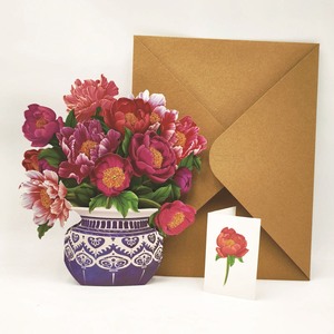 <span class=keywords><strong>Carte</strong></span> <span class=keywords><strong>Cadeau</strong></span> Festive Bouquet de Pivoines 3D avec Vase <span class=keywords><strong>Décoration</strong></span> de Table pour la <span class=keywords><strong>Maison</strong></span>, le Bureau ou le Magasin <span class=keywords><strong>Carte</strong></span> de Vœux en Carton pour la Fête des Mères - Product Image 1