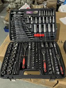 Kit d'outils de réparation automobile DIY 216 pièces, ensemble de clés à cliquet à alimentation manuelle, personnalisé OEM pour l'entretien de voitures, vélos et jardins, boîte à outils - Product Image 2