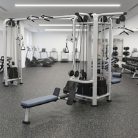 Machine de fitness multifonctionnelle 5 stations à charge par broches, en acier de haute qualité, avec 5 blocs de poids de 80 kg, prix usine