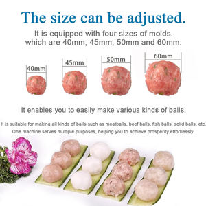 Precio bajo de acero inoxidable profesional Mesin Bakso carne bola pequeña bola de carne de cangrejo relleno carne máquina para hacer albóndigas - Product Image 3