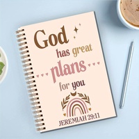 Journal biblique, Dieu avait de grands plans pour vous Journal d'écriture pour filles Notebook Taking College Ruled Hardcover Spiral Notebook