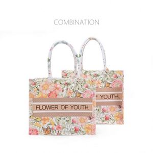 <b>Large</b> Capacity Original Canvas Bag for Women's Ins Style Korean Summer Cute Handbag Vertical Zipper Environmental Bag Customized - Product Image 5