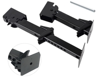 Ensemble de 2 vérins de nivellement stabilisateurs de remorque pieds télescopiques pliants pour camping-car de voyage-Capacité de 1 000lb chacun