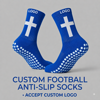 Chaussettes de football athlétiques personnalisées à imprimé jacquard, logo imprimé, grip en silicone, couleur personnalisée, chaussettes mi-mollet