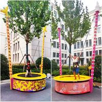 Équipement de bungee pour parc d'attractions, événements de carnaval en plein air, bungee girafe pour 1 personne avec lumières LED pour enfants et adultes en promotion