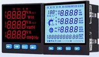 Avec RS485 96*96mm Affichage LCD triphasé Compteur de puissance multifonction Fabrication OEM