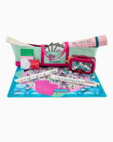 Sac de rangement portable FuPai pour Mahjong, idéal pour les voyages, en PVC transparent, fermeture éclair de style américain, poignée à franges, multicolore