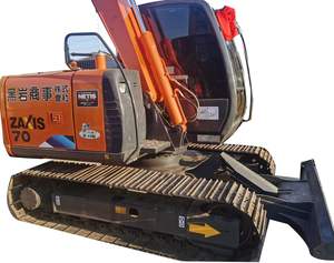 Mini-pelle sur chenilles Hitachi ZX70 d'occasion avec moteur EPA Kubota pour la construction Excavateurs Hitachi 7 tonnes à vendre - Product Image 1