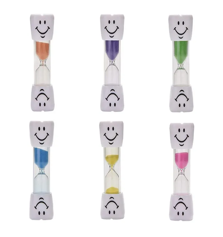 1 2 3 4 5 minutes plastic smiley face teeth shape dental hourglass sand timer for kids