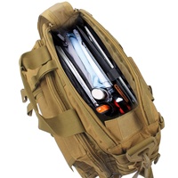 Sacoche tactique multifonction pour ordinateur portable, sac à main à bandoulière en Polyester 600D unisexe pour 7 jours, sac quotidien à fermeture éclair