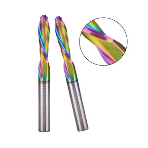 3/8 diamètre haut vers le bas HRC55 tungstène carbure monobloc <span class=keywords><strong>fraise</strong></span> Cooper revêtement rayon d'angle pour CNC métal fraisage - Product Image 4