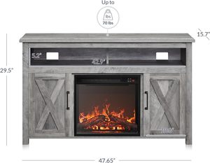 Meilleurs meubles de salon de luxe Meuble TV en <span class=keywords><strong>bois</strong></span> Cheminée à insert en <span class=keywords><strong>bois</strong></span> Cheminée électrique encastrée moderne de 18 pouces avec support TV - Product Image 4