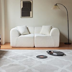 Sofá Seccional Moderno de Alta Compresión, Tapizado en Terciopelo Negro, Relleno de Espuma, Ahorro de Espacio, Diseño de Lujo con Botones, para Sala de Estar - Product Image 3