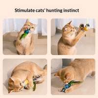 Jouet pour chat en viscose, simulation d'oiseau, avec son, résistant aux griffures, anti-ennui et design suspendu pour chatons