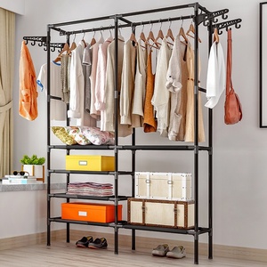 <span class=keywords><strong>Porte</strong></span>-<span class=keywords><strong>manteau</strong></span> sur pied en acier au carbone, moderne, portable, pliable, multifonctionnel et mobile <span class=keywords><strong>pour</strong></span> chambre, hôtel, entrée - Product Image 3
