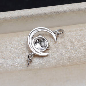 Boucles d'oreilles en argent S925, motif cerf de Noël, simple, perle princesse, accessoires de bricolage, pendentifs vides de 8 à 9 pouces, breloques tendance - Product Image 3