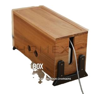 Boîte de gestion d'organisateur de câble Grand organisateur de cordon en bois pour <span class=keywords><strong>cacher</strong></span> les cordons et les fils d'ordinateur de télévision - Product Image 1