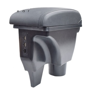 Vtear - Boîte de rangement <span class=keywords><strong>pour</strong></span> accoudoir avant de voiture en ABS et cuir PU, avec porte-gobelet USB, accessoires intérieurs <span class=keywords><strong>pour</strong></span> <span class=keywords><strong>Toyota</strong></span> <span class=keywords><strong>Yaris</strong></span> 2014-2020 - Product Image 1