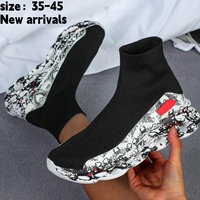 Chaussures de marche pour femmes grande taille en maille respirante, style décontracté à semelle épaisse et tendance