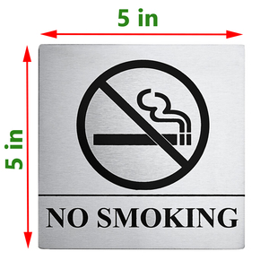 Meilleure vente en gros personnalisé NON-FUMEUR tenture murale en acier inoxydable panneau d'avertissement intérieur interdit de fumer pour hôtel - Product Image 3