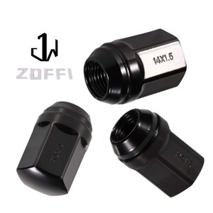 Black M14x1.5 Hex7/8 "Bulge Acorn Conical Seat Wheel Lug Nut Set - Product Image 1