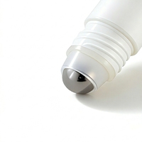 Flacon de Voyage Portable pour Parfum et Crème Contour des Yeux avec Bille de Massage et Sous-Bouteille en Plastique PP