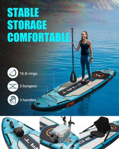 MyBoat OEM 10'6 "x35" x6 ''Sup Board <span class=keywords><strong>gonflable</strong></span> Dropshipping <span class=keywords><strong>Stand</strong></span> <span class=keywords><strong>up</strong></span> <span class=keywords><strong>Paddle</strong></span> Board Waterplay Surfboard SUP pour tous les niveaux de compétence - Product Image 6