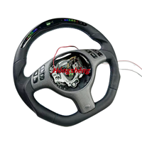 Volant en cuir pleine fleur personnalisé avec LED pour BMW E46, accessoire de voiture haut de gamme