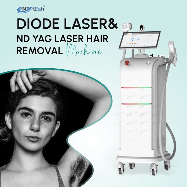 Double Handle Mdr Approved 4 Wavelength Diode Laser Hair Removal Laser Nd Yag Tattoo Removal Machine