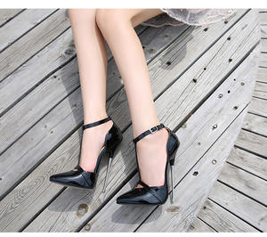 À la mode t-strap décapants femmes chaussures à talons aiguilles pointues grande taille Sexy talons hauts chaussures <span class=keywords><strong>16</strong></span> <span class=keywords><strong>CM</strong></span> pompes femmes - Product Image 6