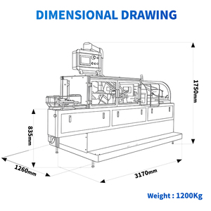 Caja de embalaje de cartón horizontal, caja de embalaje de cápsulas de píldoras, tabletas completamente automáticas, bandeja de placa de blíster, máquina de embalaje de cartón - Product Image 5