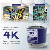 Mikroskop Digital kuat, mikroskop Digital 48MP 4K 1080P tipe-c, kamera Video industri 150X Zoom Lens berdiri solder untuk perbaikan elektronik
