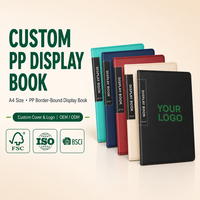 Porte-documents de présentation A4 en PP, reliure en tissu, bord de 1,0 mm, 10, 20, 30, 40 pochettes, pour entreprise, vente en gros